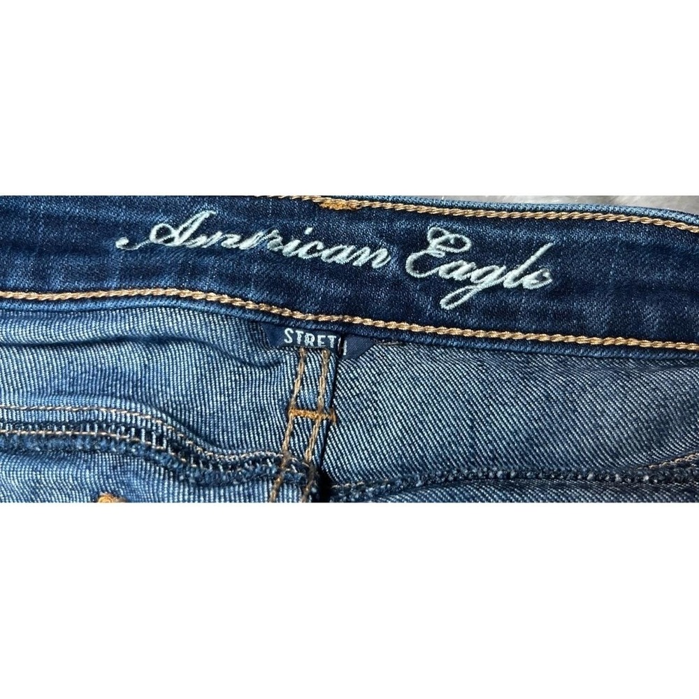 American Eagle Womens Size 2 Short Jeans Blue Dark Wash Skinny Fit Casual Denim - Picture 4 of 16